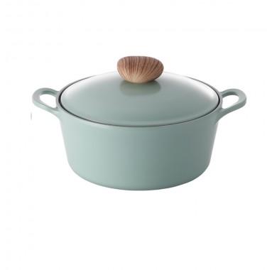 Retro 22cm Casserole 2.8L Green Induction with Die-Casted Lid